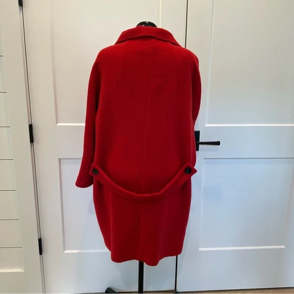 Anthropologie elevenses Brienne Red coat. Size Large. - Picture 3 of 14